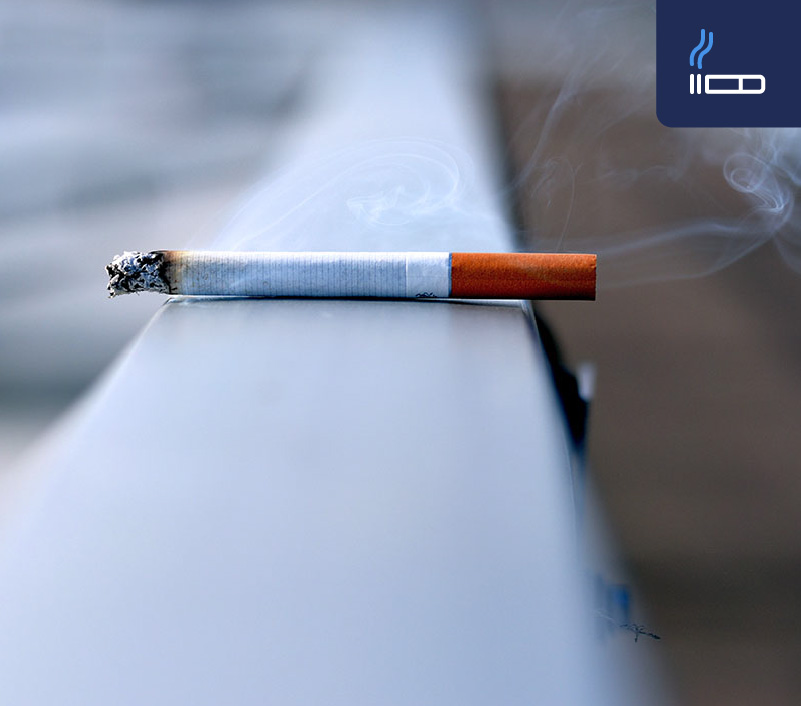 cigarette being burned out 